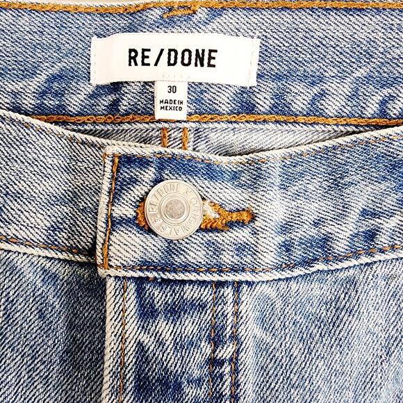 NWT Re/Done Loose Long Straight Relaxed Fit High Waisted Jean Wasted Indigo 30 - Picture 10 of 13